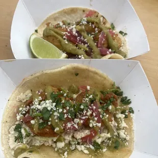 Shrimp and fish tacos