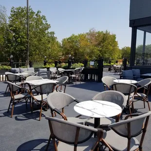 Across the gate is patio 2