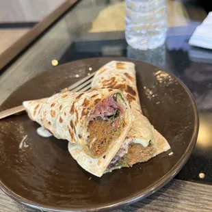 a plate of food on a table