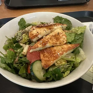 fattoush salad w/ halloumi