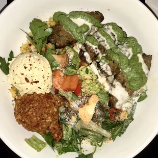 Toasted couscous and anoush&apos;ella kofta bowl ($14)