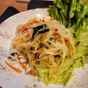 a plate of food on a table
