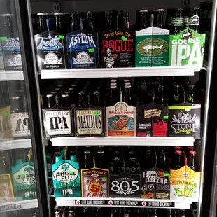 a refrigerator full of beer