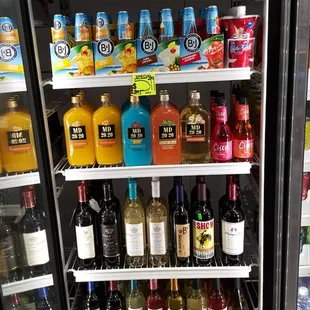 a variety of beverages