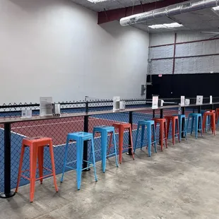 Indoor pickleball: $20/30 min w own equipment; $25/30 min w their equipment