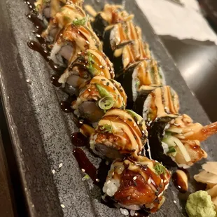 Caterpillar Roll &amp; Shrimp Tempura Roll