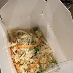 Half filled to-go order