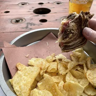 Almost finished my entire Ruben sandwich before I thought to take a picture.  Good food, fun vibe (AND dog friendly!).  A winner for sure.