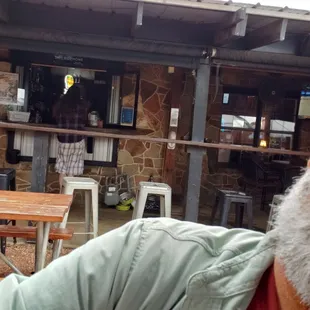 Serving window outside