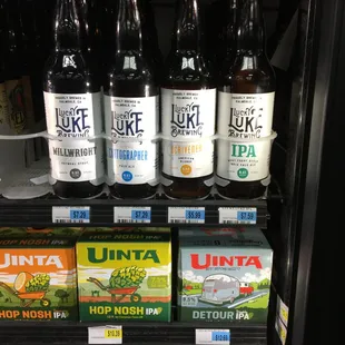 a refrigerator full of beer