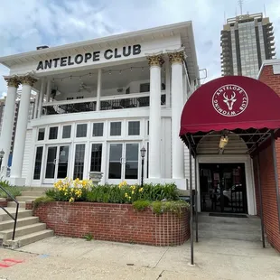 the entrance to the building