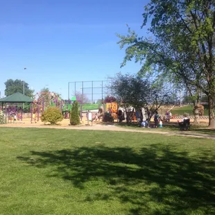 A lot of equipment for the kids to play on