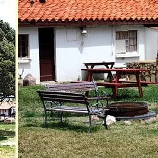 Sit around the campfire while you visit with family and friends