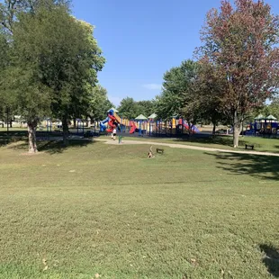 Playground view from parking lot.