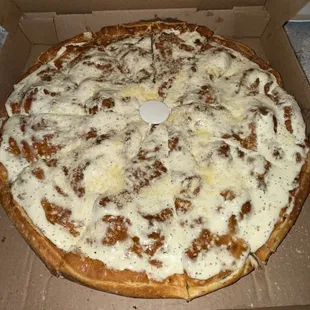 Deep Dish Chicken Parm &amp; Spinach with added sausage