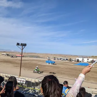 Motorbikes at the monster trucks show