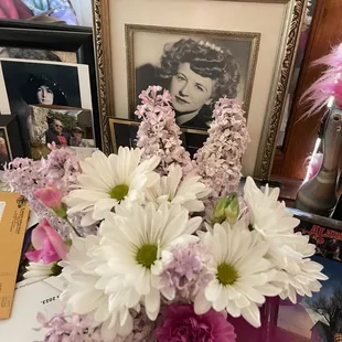 the bouquet with my grandma's picture