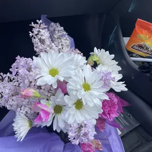 the beautifully arranged bouquet