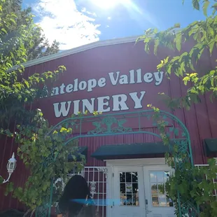 Outside winery sign