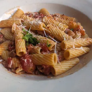 tagliatelle, bolognese ragu, parmigiano