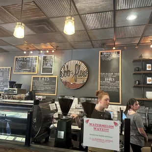 The menu disappearing.
