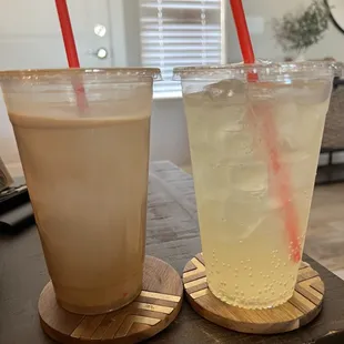 An &quot;iced&quot; coffee and an Italian soda &quot;with cream.&quot; Mmm not quite.