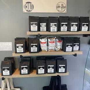 Bagged coffee for sale