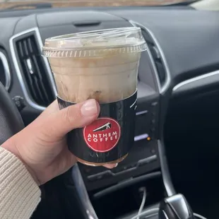 Cold brew with cold foam and SF White Chocolate