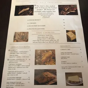 New menu.