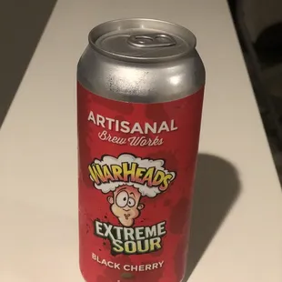 a can of artisanal black cherry