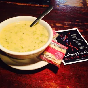 Soup of the day !! Varies ...