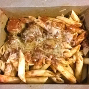 Nana's Mostaccoili Meatballs