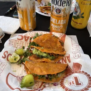 3 quesabirra tacos.