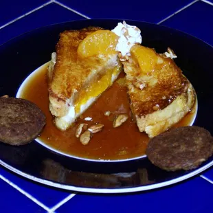 Gourmet Breakfast - Mandarin Orange Stuffed French Toast.