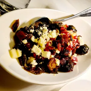 Roasted Brussels - a bit mushy for our liking, but good flavor profile.