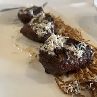 Steak flight with A-5 marrow butter