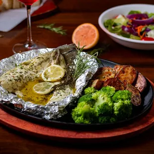 grilled seafood, fish, seafood, grilled fish, food