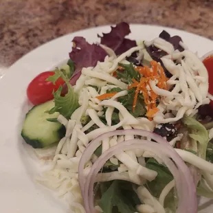 Salad with French dressing on the side