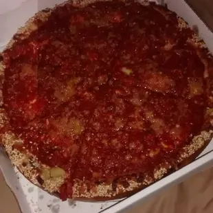 Medium: Gourmet Style Deep dish, we added sesame seeds on the crust. It was amazing!! Lasted two days without trying to conserve