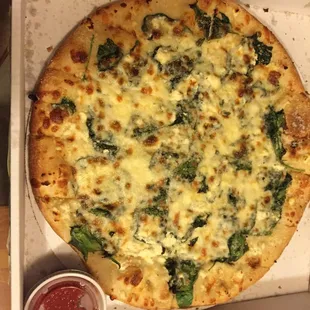 Spinach and Feta Flatbread