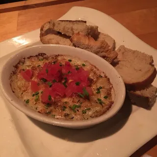 Baked Dungeness Crab, Shrimp & Artichoke Dip