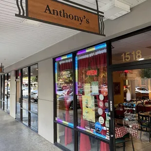 Exterior in strip mall