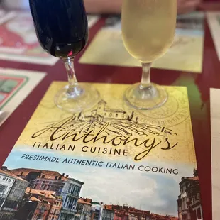 Red wine and white wine