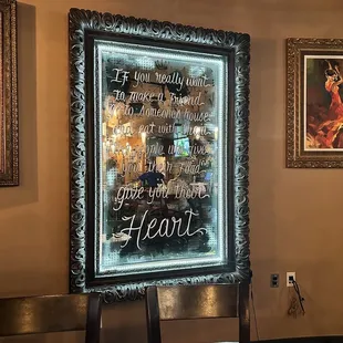 Beautiful Mirror in the bar