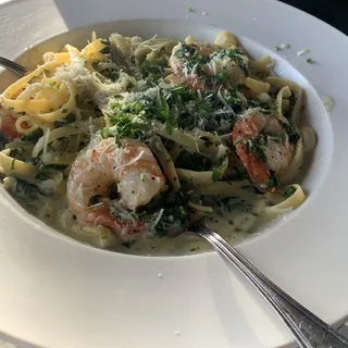 L Scampi Con Linguine