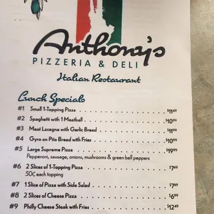 Lunch specials