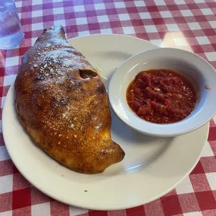 Mushroom, Olive, Pepper Stromboli