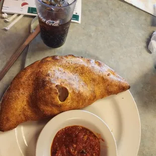 3 meat calzone
