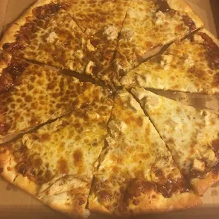 Our Chicken pizza with BBQ Sauce