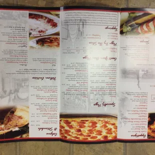 pizza, menu